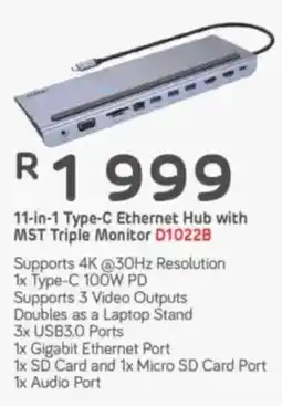 Computer Mania UNITEK 11-in-1 Type-C Ethernet Hub with MST Triple Monitor offer