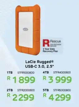Computer Mania Seagate LaCie Rugged USB-C 3.0, 2.5" offer