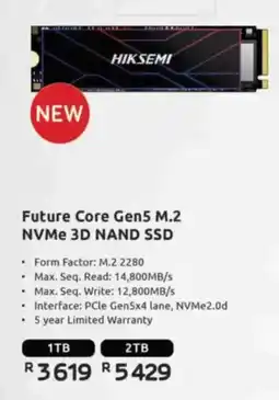 Computer Mania Hiksemi Future Core Gen5 M.2 NVMe 3D NAND SSD offer