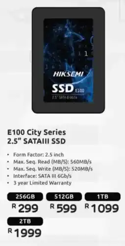 Computer Mania HIKSEMI E100 City Series 2.5" SATAIII SSD offer