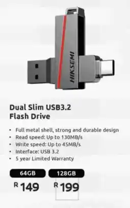 Computer Mania HIKSEMI Dual Slim USB3.2 Flash Drive offer
