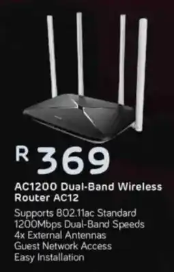 Computer Mania Mercusys AC1200 Dual-Band Wireless Router AC12 offer