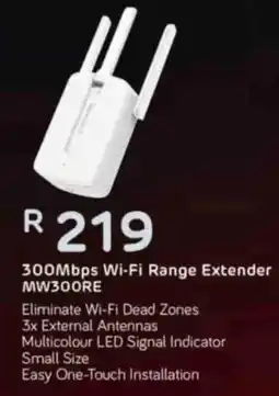 Computer Mania Mercusys 300Mbps Wi-Fi Range Extender MW300RE offer