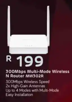 Computer Mania Mercusys 300Mbps Multi-Mode Wireless N Router MW302R offer