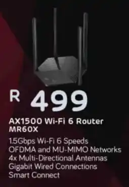 Computer Mania Mercusys AX1500 Wi-Fi 6 Router MR60X offer