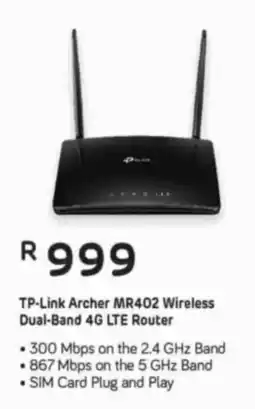 Computer Mania TP-Link Archer MR402 Wireless Dual-Band 4G LTE Router offer