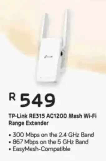Computer Mania TP-Link RE315 AC1200 Mesh Wi-Fi Range Extender offer