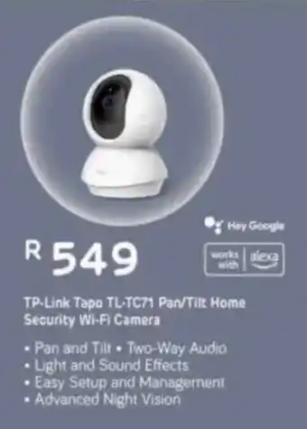Computer Mania TP-Link Tapo TL-TC71 Pan/ Tilt Home Security Wi-Fi Camera offer