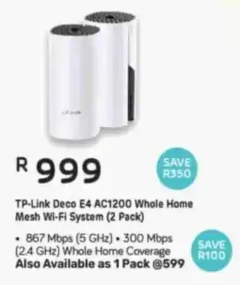 Computer Mania TP-Link Deco E4 AC1200 Whole Home Mesh Wi-Fi System offer
