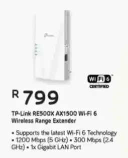 Computer Mania TP-Link RE500X AX1500 Wi-Fi 6 Wireless Range Extender offer