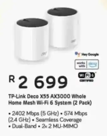 Computer Mania TP-Link Deco X55 AX3000 Whole Home Mesh Wi-Fi 6 System offer