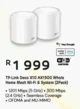 Computer Mania TP-Link Deco X10 AX1500 Whole Home Mesh Wi-Fi 6 System offer