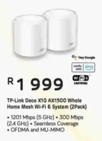Computer Mania TP-Link Deco X10 AX1500 Whole Home Mesh Wi-Fi 6 System offer