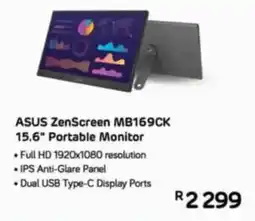 Computer Mania ASUS ZenScreen MB169CK 15.6" Portable Monitor offer