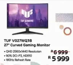 Computer Mania ASUS TUF VG27WQ3B 27" Curved Gaming Monitor offer