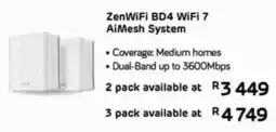 Computer Mania ASUS ZenWiFi BD4 WiFi 7 AiMesh System offer