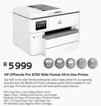 Computer Mania HP OfficeJet Pro 9730 Wide Format All-in-One Printer offer