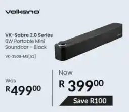 Computer Mania Volkano VK-Sabre 2.0 Series 6W Portable Mini Soundbar offer