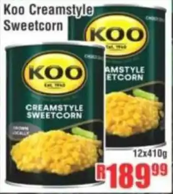 Devland Cash And Carry Koo Creamstyle Sweetcorn offer