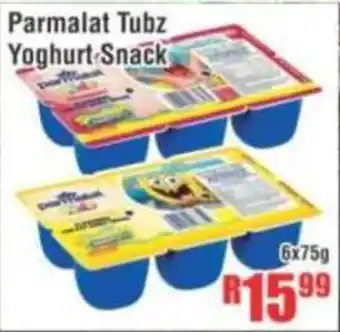 Devland Cash And Carry Parmalat Tubz Yoghurt Snack offer