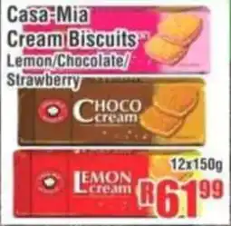 Devland Cash And Carry Casa Mia Cream Biscuits Lemon/ Chocolate/ Strawberry offer