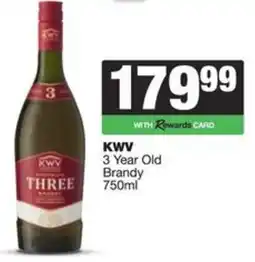 Spar KWV 3 Year Old Brandy offer