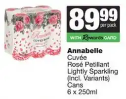 Spar Annabelle Cuvée Rosé Petillant Lightly Sparkling offer