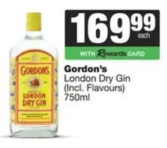Spar Gordon's London Dry Gin offer