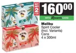 Spar Malibu Spirit Cooler Cans offer