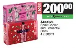 Spar Absolut Spirit Cooler Cans offer
