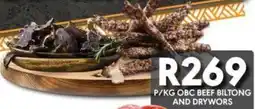 OBC Meat & Chicken Obc beef biltong and drywors offer