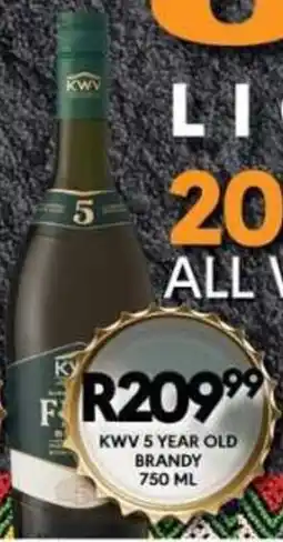 OBC Meat & Chicken Kwv 5 year old brandy offer