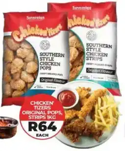 1UP Sovereign chicken'tizers original pops, strips offer