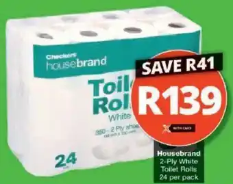 Checkers Housebrand 2-Ply White Toilet Rolls offer