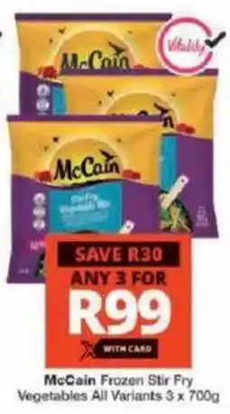 Checkers McCain Frozen Stir Fry Vegetables All Variants offer