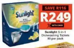 Checkers Sunlight 5-in-1 Dishwashing Tablets offer