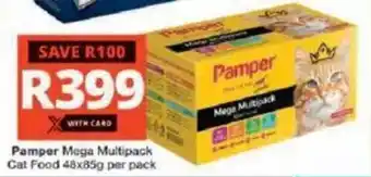 Checkers Pamper Mega Multipack Cat Food offer
