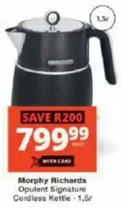 Checkers Morphy Richards Opulent Signature Cordless Kettle offer