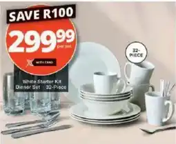 Checkers White Starter Kit Dinner Set offer