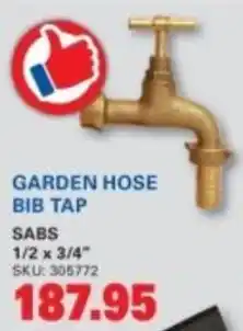 Cashbuild Garden hose bib tap offer