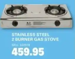 Cashbuild Stainless steel 2 burner gas stove offer