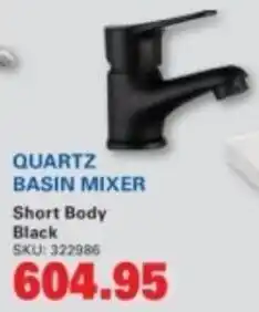 Cashbuild Quartz basin mixer short body black offer