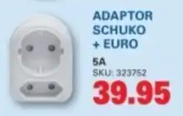 Cashbuild Adaptor schuko + euro 5A offer