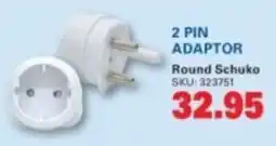 Cashbuild 2 pin adaptor round schuko offer