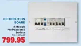 Cashbuild Distribution board 9 module pre populated surface offer