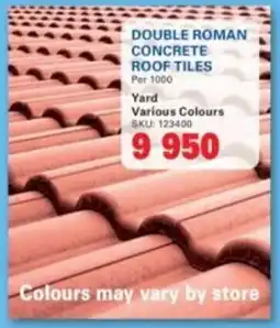 Cashbuild Double roman concrete roof tiles offer