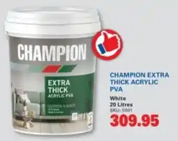 Cashbuild Champion extra thick acrylic pva white offer