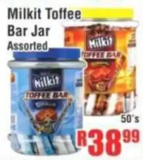 Devland Cash And Carry Milkit Toffee Bar Jar Assorted offer