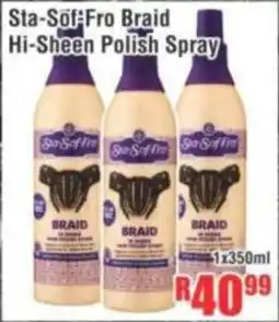 Devland Cash And Carry Sta-Sof-Fro Braid Hi-Sheen Polish Spray offer