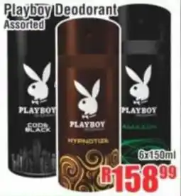 Devland Cash And Carry Playboy Deodorant Assorted offer